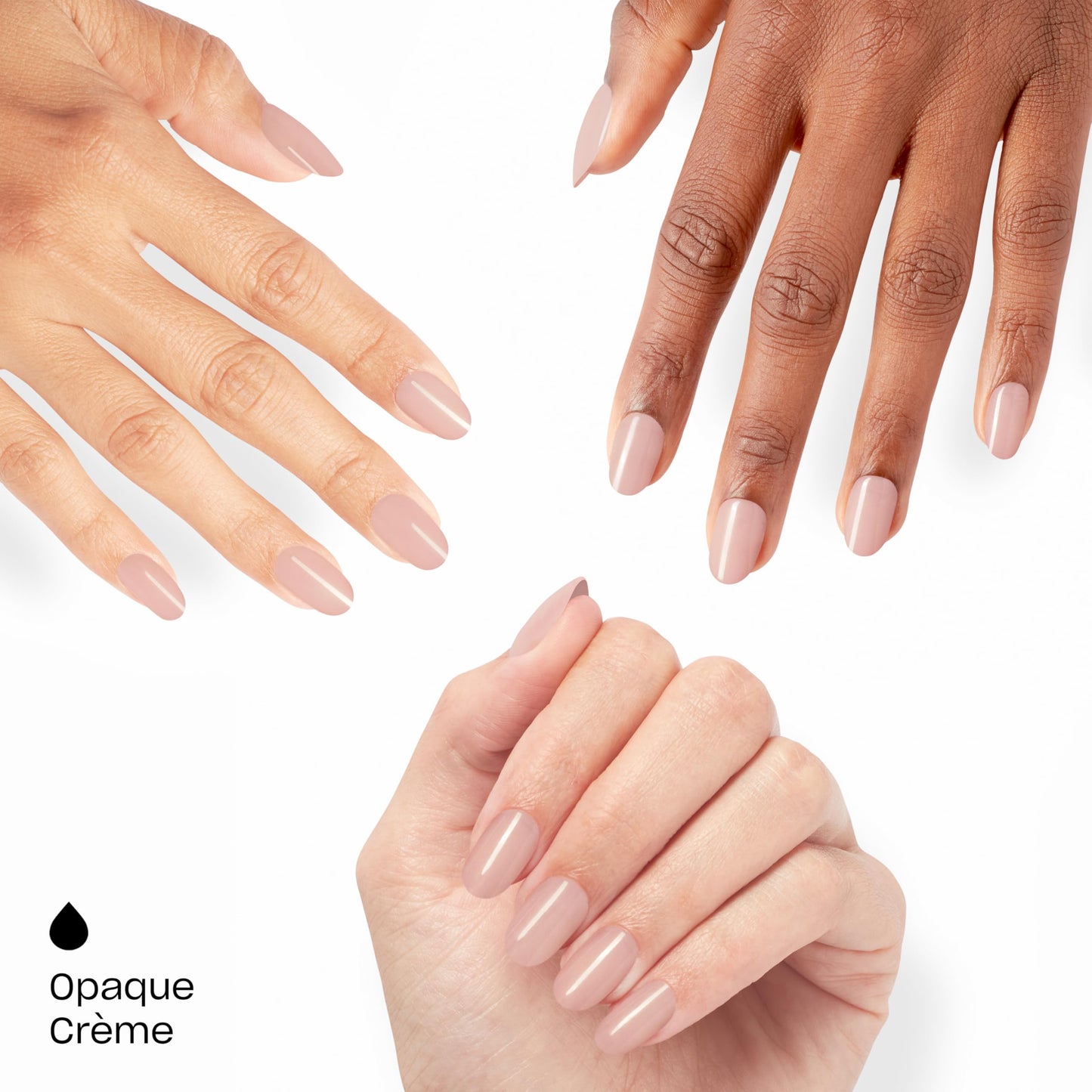 OPI Nail Lacquer & On Point Press On Nails, Put it in Neutral Bundle | Sheer Soft Short Round Press-On Nails 24 Count with Nail Glue with Matching Nail Lacquer Polish Shade