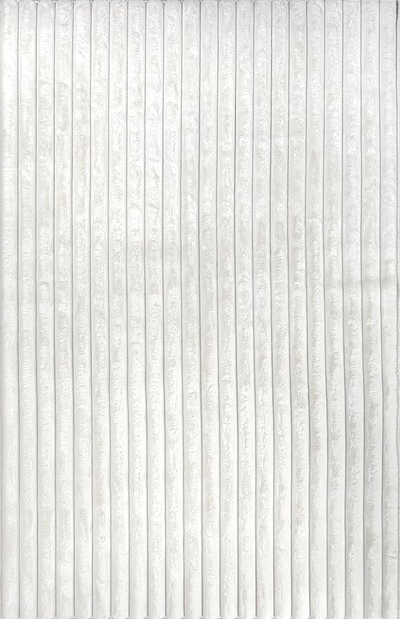 Nuloom SuperiorWash Collection Kai Off-White, 5' x 8', Fluffy and Cozy, High Traffic, Stain Resistant, Easy Clean, Durable Washable Area Rug for Bedroom, Living Room, Dining, Den, Foyer, Entryway