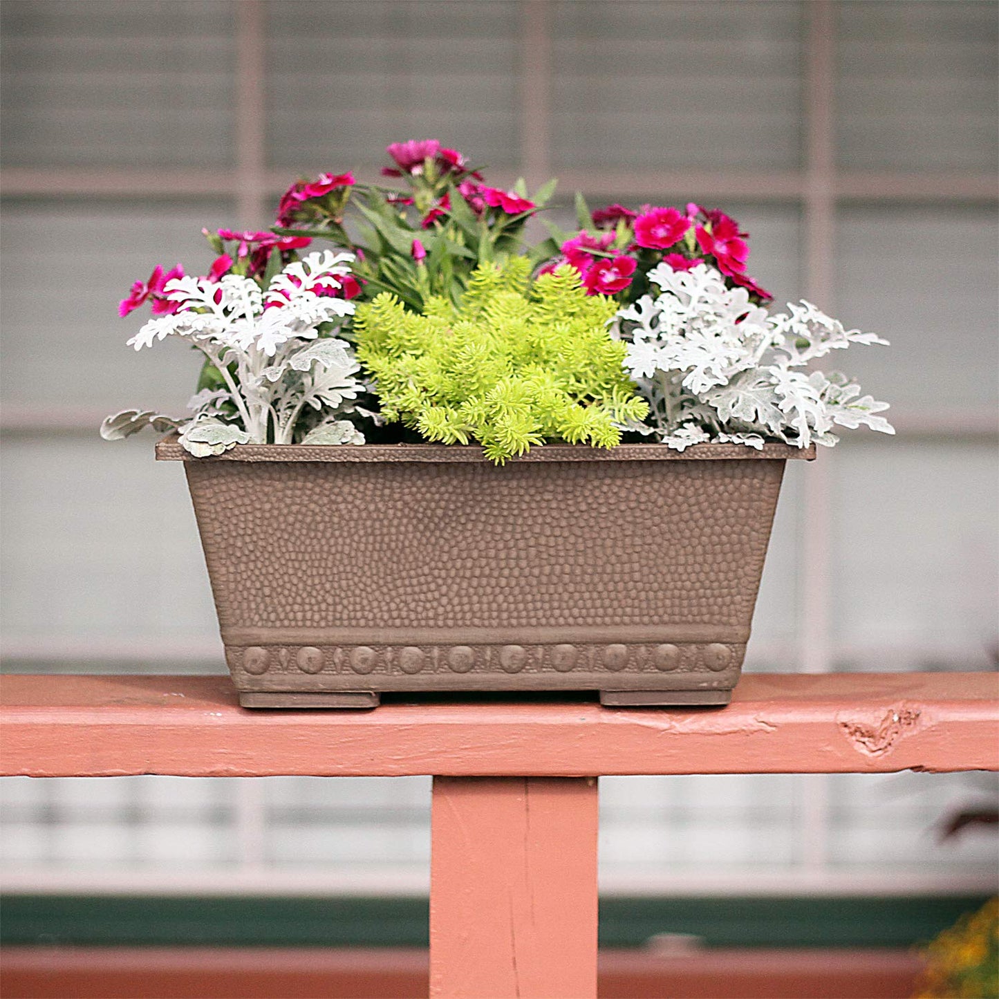 PSW Arcadia Garden Products FEL34TP Window Box, 13 by 9 by 5.5-Inch, Taupe