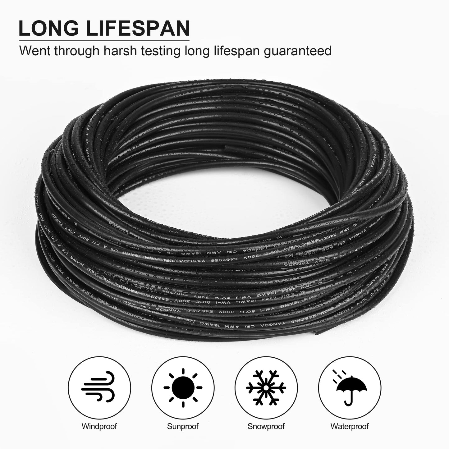 14 Gauge Wire 2 Conductor 14 AWG Electrical Wire Stranded PVC Cord Oxygen-Free Copper Cable 100FT Pure Copper Flexible Cable Wire Cord for LED Lamp Lighting Strips Automotive…