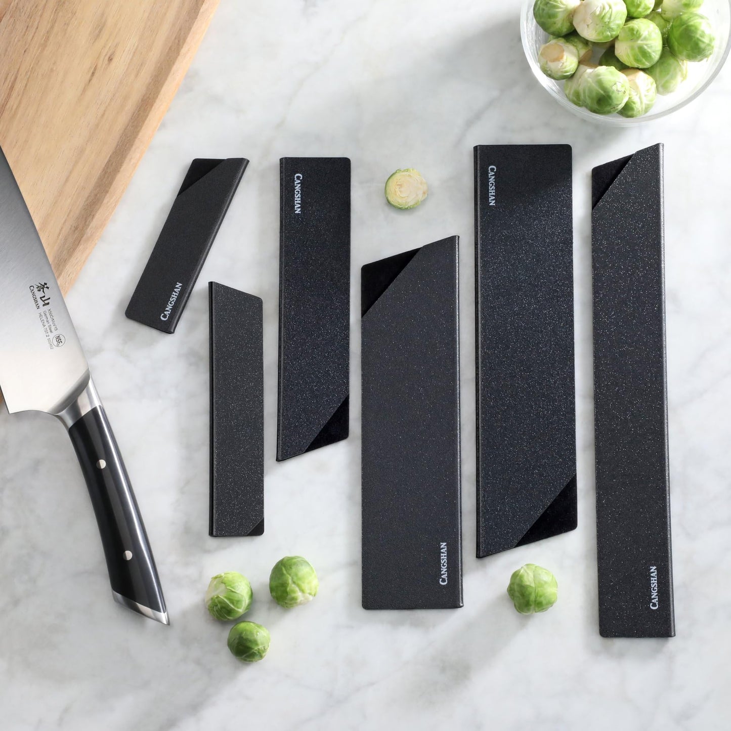 Cangshan 6-Piece Knife Edge Guard Set, 503633, Black