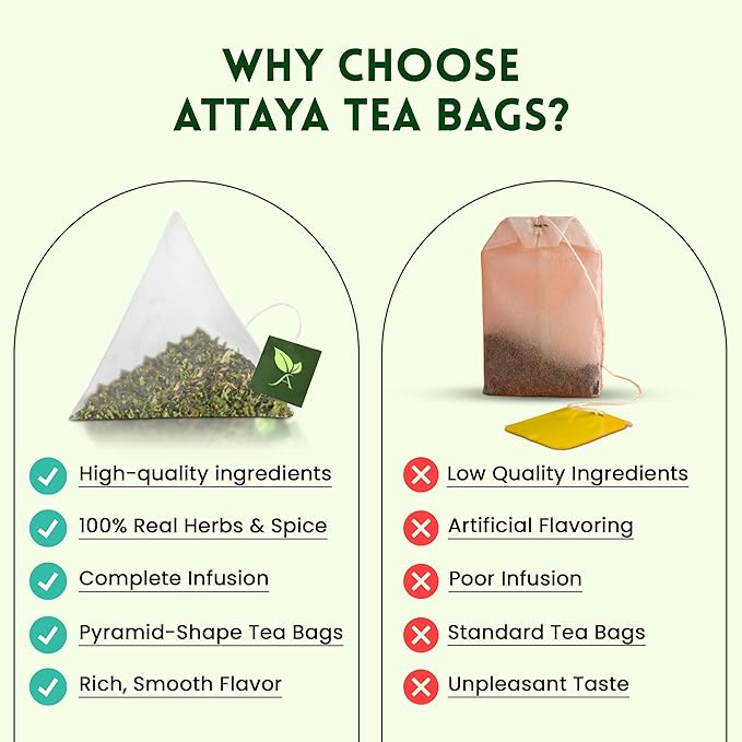 Attaya Moringa Ginger Bliss Tea – 100 Pyramid Bags | Antioxidant Superblend for Energy, Metabolism & Immunity | Moringa • Ginger • Tulsi • Black Pepper • Green Tea
