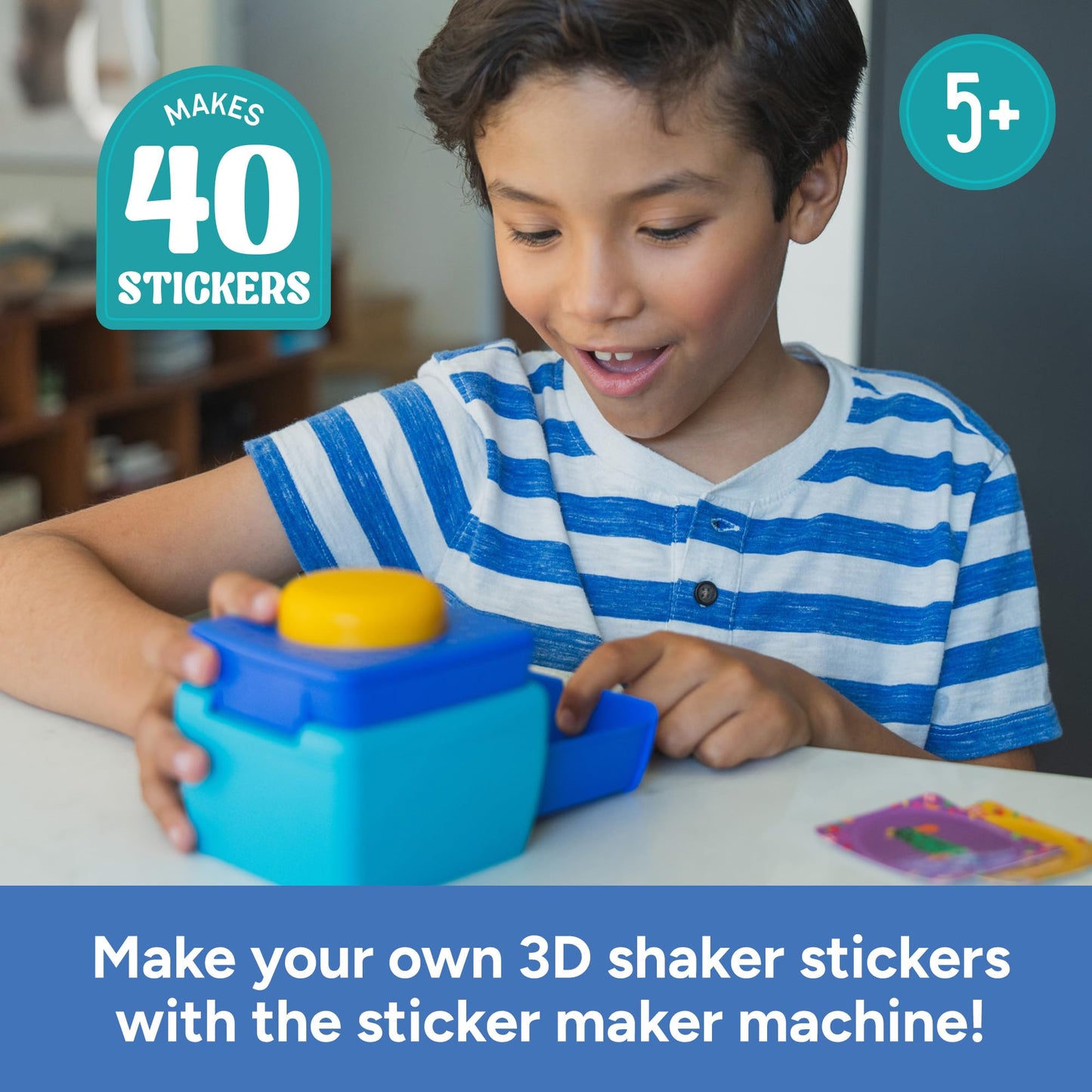 Educational Insights 3D Sticker Maker Kit - Arts and Crafts for Kids Ages 4-8, Make Your Own 3D Stickers, Sticker Making Machine, DIY Puffy Stickers for Kids, Mess-Free Toddler Craft Kit