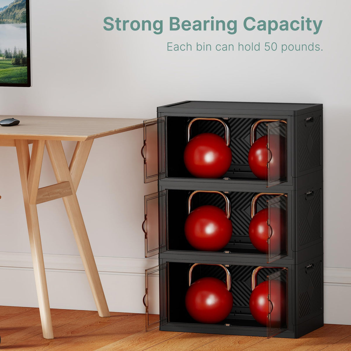 144QT Lockable Plastic Storage Bins (3 Count)