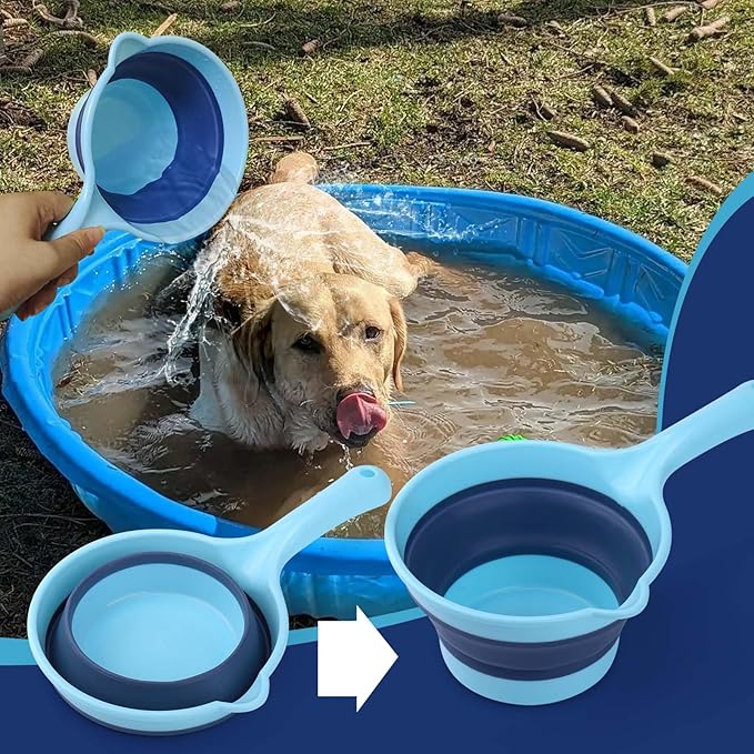 Vodolo Dog Bath Rinse Cup,Portable Foldable Dog Bath Tubs Accessories,Dog Shower Bathtub Dog Pool Supplies,Dog Washing Tools,Dog Shower Attachment