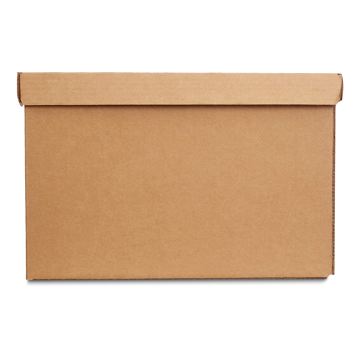 Amazon Basics Moving and Storage Boxes with Handles and Lift-Off Lids, File Storage, Collapsible, 15x10x12 in, Brown, 20-Pack