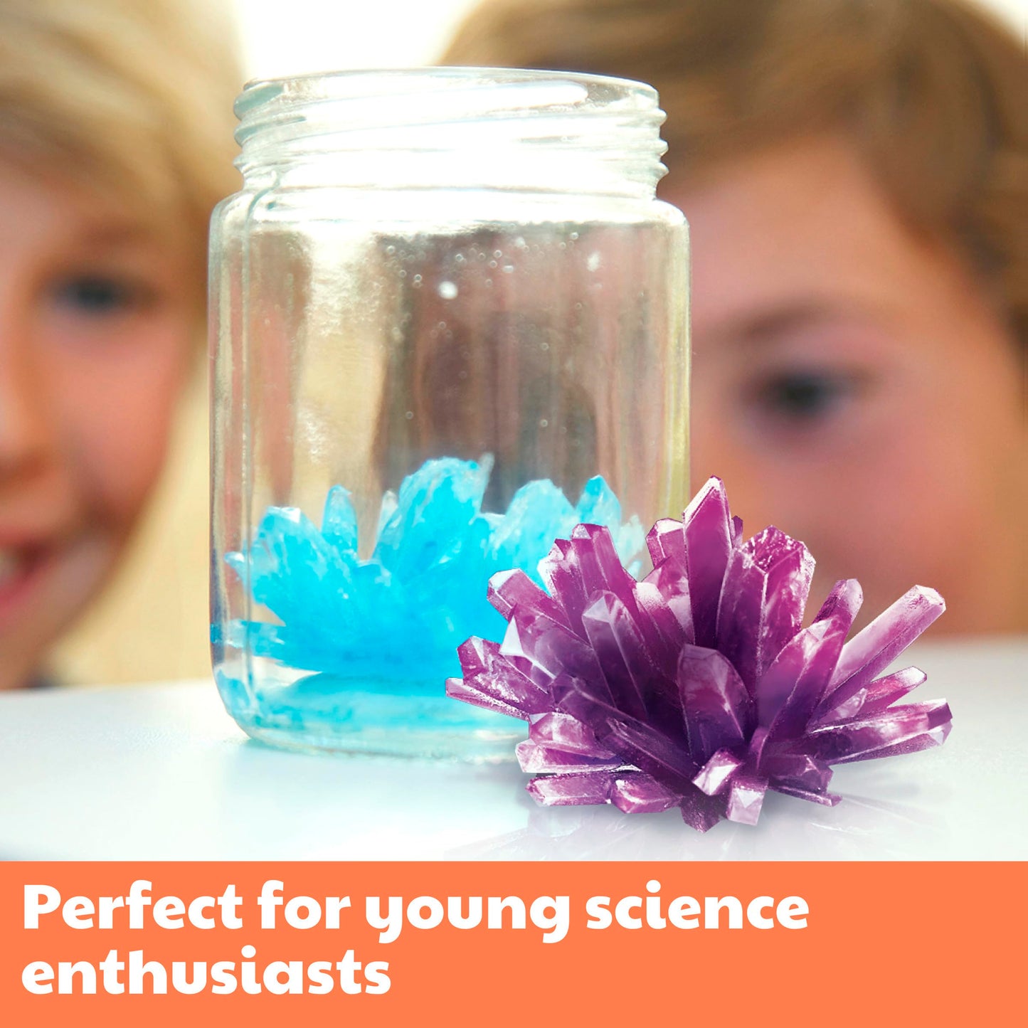 4M 7 Crystal Growing Science Experimental Kit with Display Cases - Easy DIY STEM Toy Lab Experiment Specimens, Educational Gift for Kids, Teens, Boys & Girls