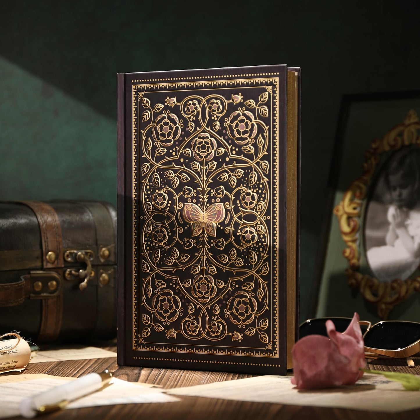 MGGAO Line Notebooks for Women Men, A5 Aesthetic Hardcover Ruled Diary, 100 GSM Journals for Writing for Work, Note Taking, Office School