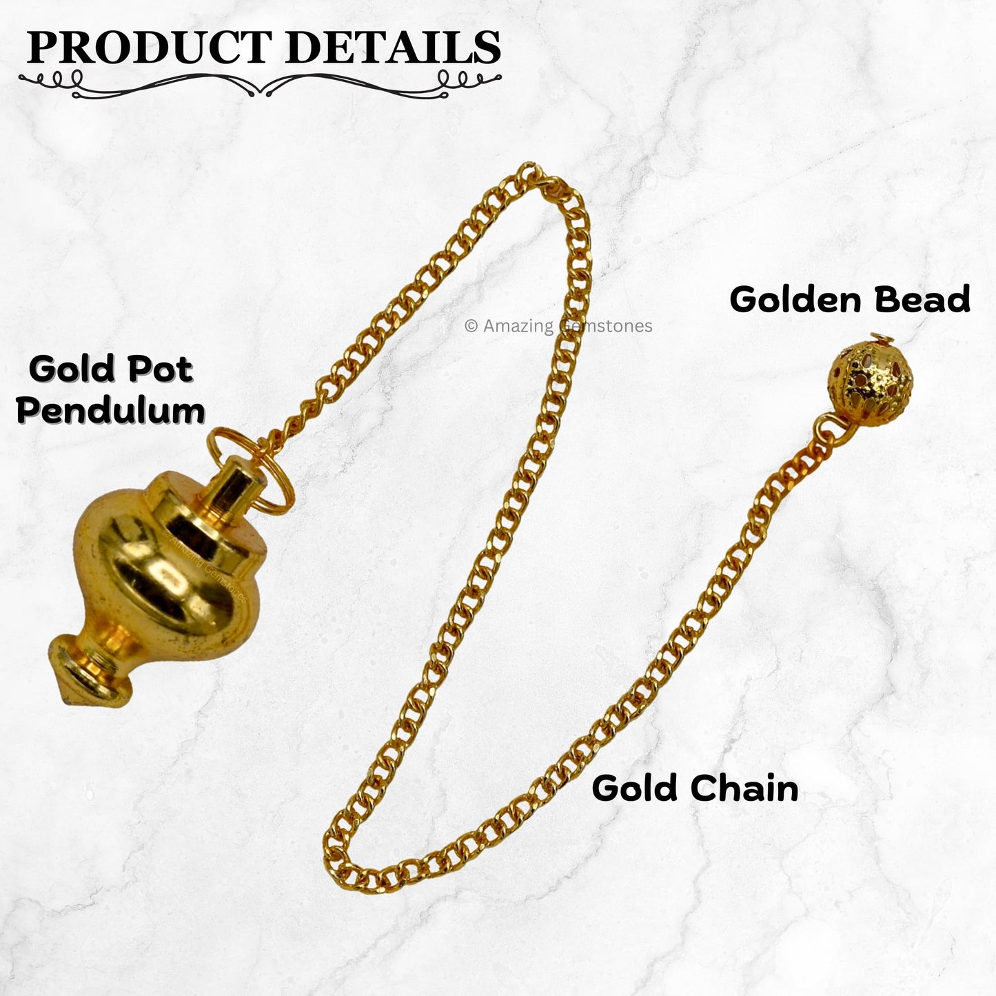 Amazing Gemstone Healing Metal Pendulums for Divination, Gold Pot Steel Copper Pendulum High Energy Pendulo de Bronce Pendulos de Mesa MP10