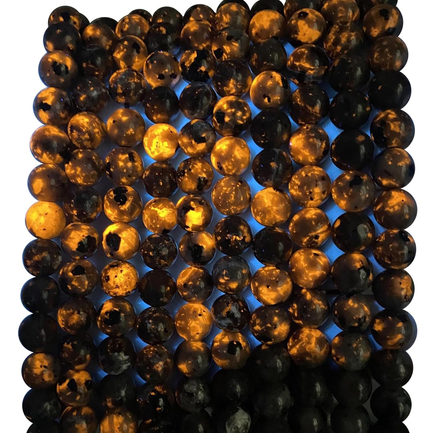 58pcs 6mm Natural Flame Yooperlite Stone Beads Round Healing Energy Power Stone Beads for Jewelry Making DIY Bracelet Necklace Earrings 15" (Flame Stone, 6mm)