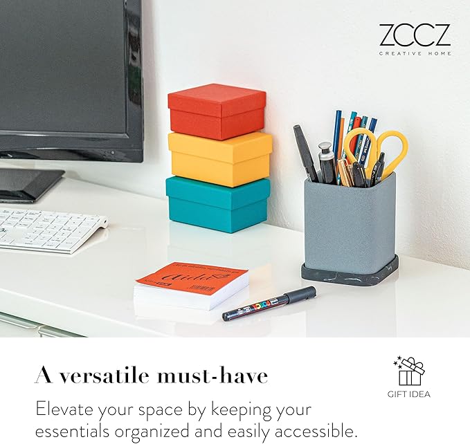 ZCCZ Toothbrush Holder, Durable Countertop Resin Electric Toothbrush Toothpaste Makeup Brush Razor Holder Stand Bathroom Organizer with Detachable Tray