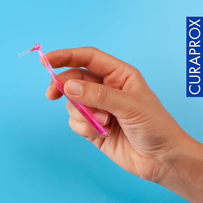 Curaprox Prime Plus Interdental Brushes, CPS 08 Holder with 5 Brushes, 0.8 mm to 3.2 mm