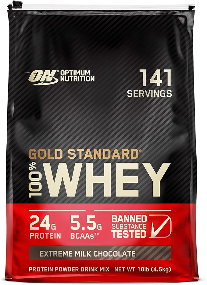Optimum Nutrition Gold Standard 100% Whey Protein Powder, Extreme Milk Chocolate, 10 Pound (Packaging May Vary)