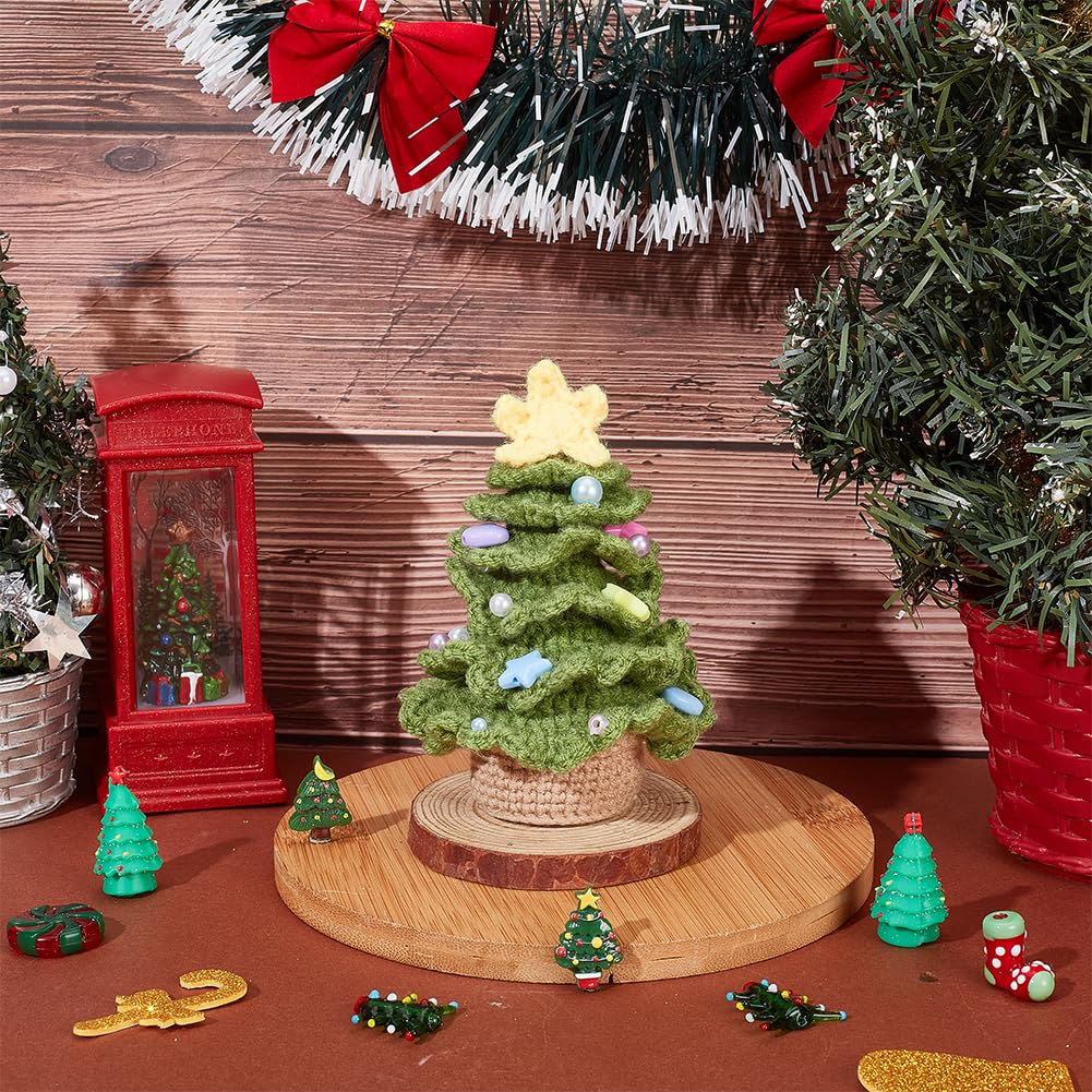 FREEBLOSS 2 Set Crochet Kit for Beginner Christmas Tree Crochet Kit for Adults Starter Friendly, Christmas Crochet Set All You Need in with Step by Step Video Tutorial Knitting and Crochet Supplies