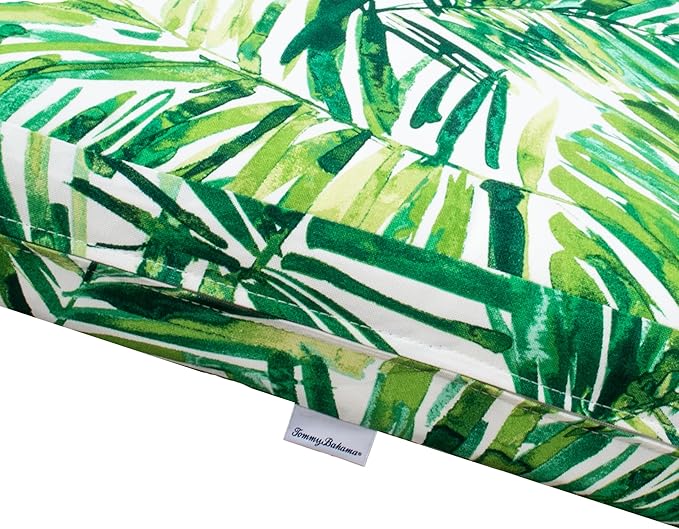 Tommy Bahama Deep Seating Lounge Cushion, 24" X 24" X 4", Coastal Palm Green Leaf