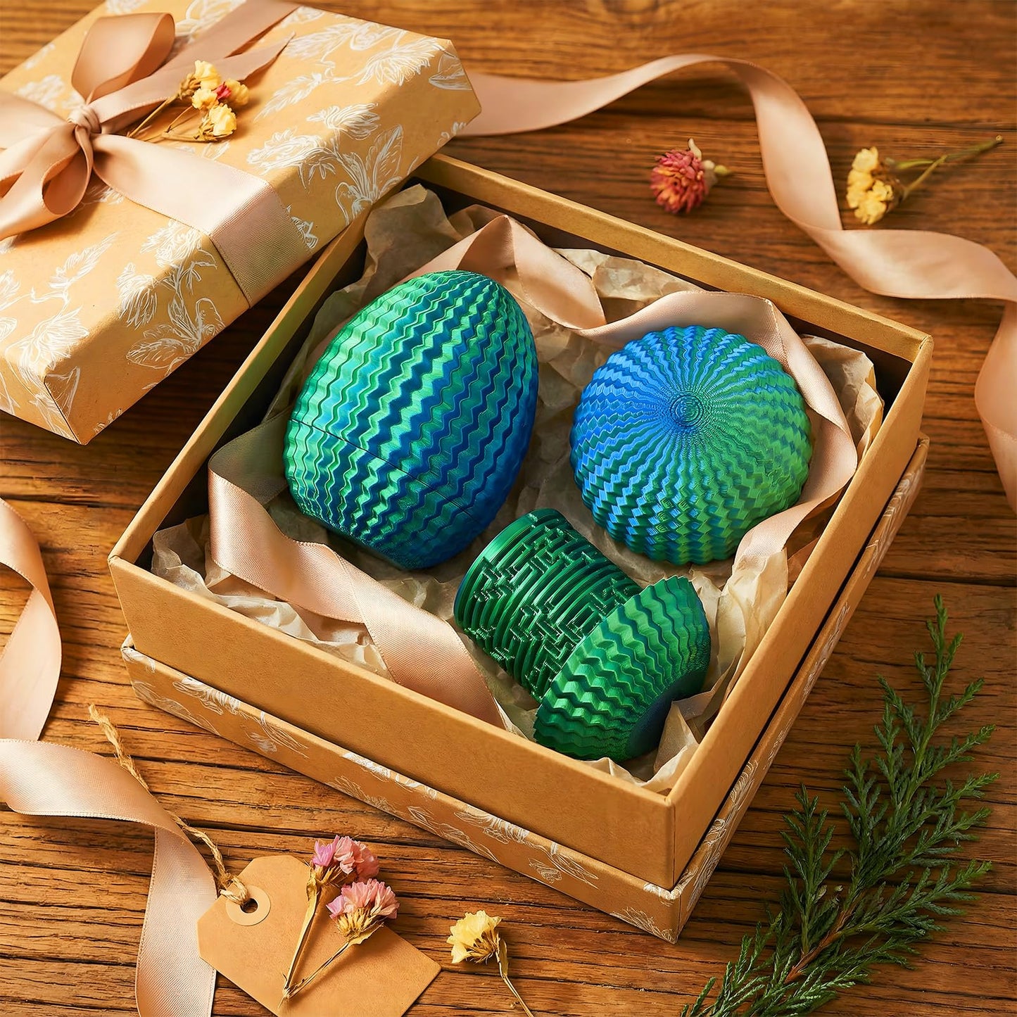 JolliLudo 2 Pcs Easter Egg Puzzle Box Money Puzzle Box for Cash Gift with Hidden Compartments Present for Easter Birthdays & Special Occasions 2026 Creative Gift Ideas (Green)