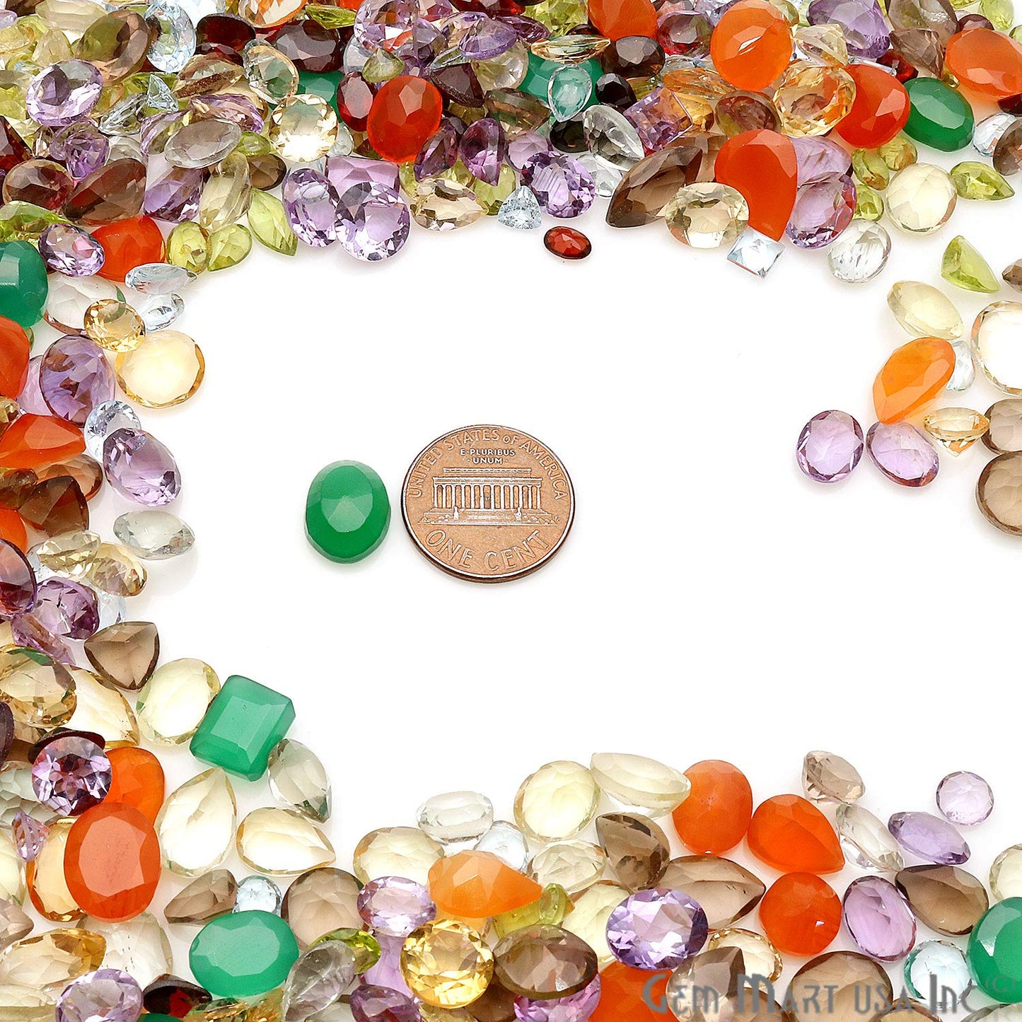 Mixed Natural Loose Gemstones | 100% Natural Mixed Gems | Grade A+ (natural inclusions) | Hand Cut and Polished | Jewelry Making & Crafts – by GemMartUSA (MX-60001)