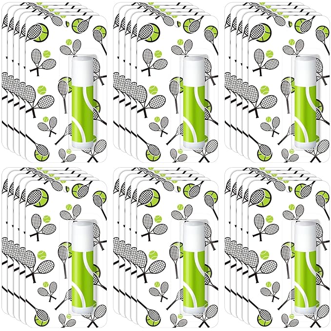 35 Pack Christmas Lip Balm Gifts Bulk Tennis Party Favors Christmas Tennis Sports Team Inspirational Gifts for Women Sports Lovers Players Team Teen Adults Coach Xmas Stocking Stuffers