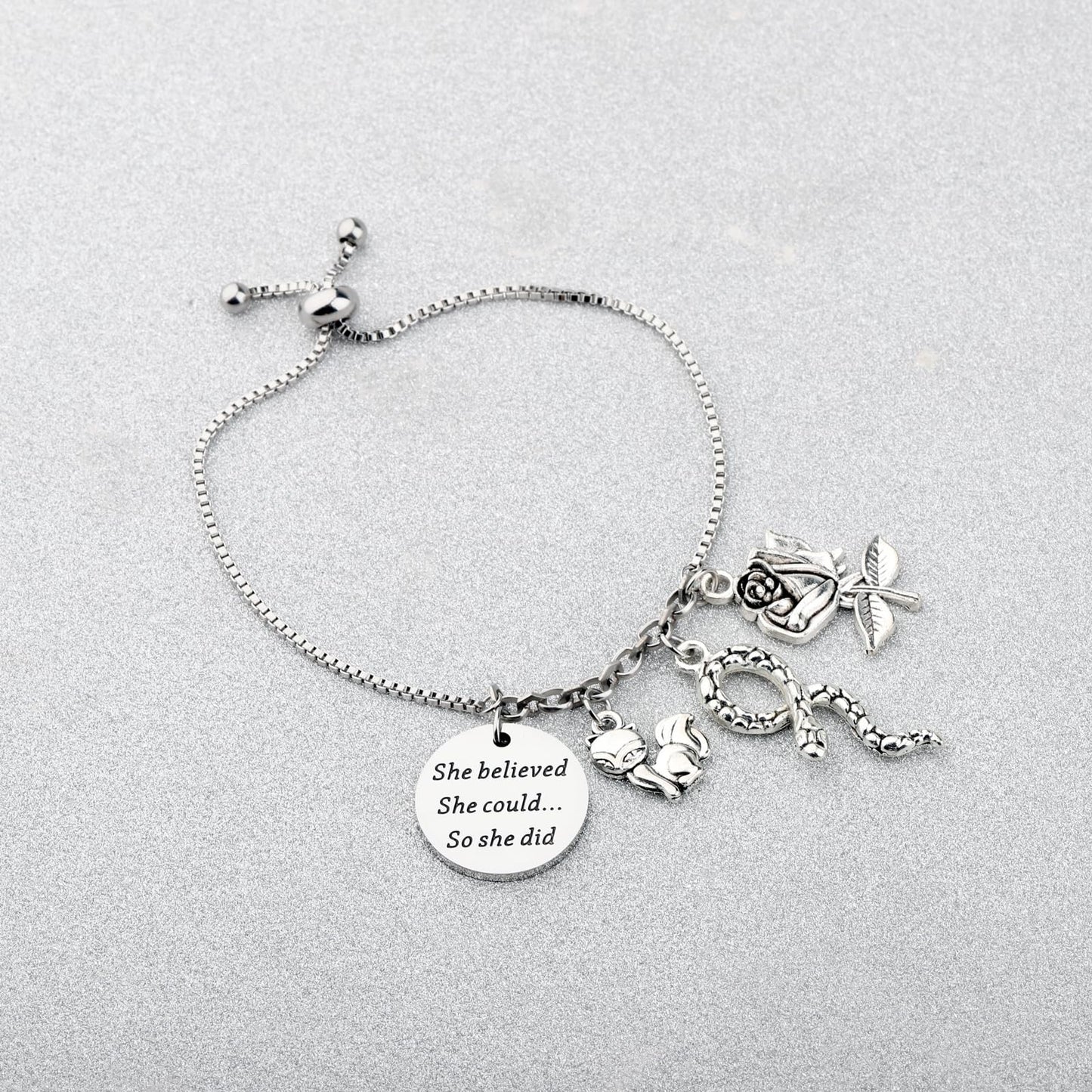 PLITI Prince And Fox Gift Prince Rose Gift She Believed She Could So She Did Prince Book Inspired Bracelet For Fans (believed prince bg)