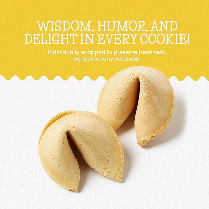 Fortune Cookies | Individually Wrapped Fortune Cookies for Christmas, Parties, Weddings, Events, and Celebrations with Fun Fortunes (150 Pack)