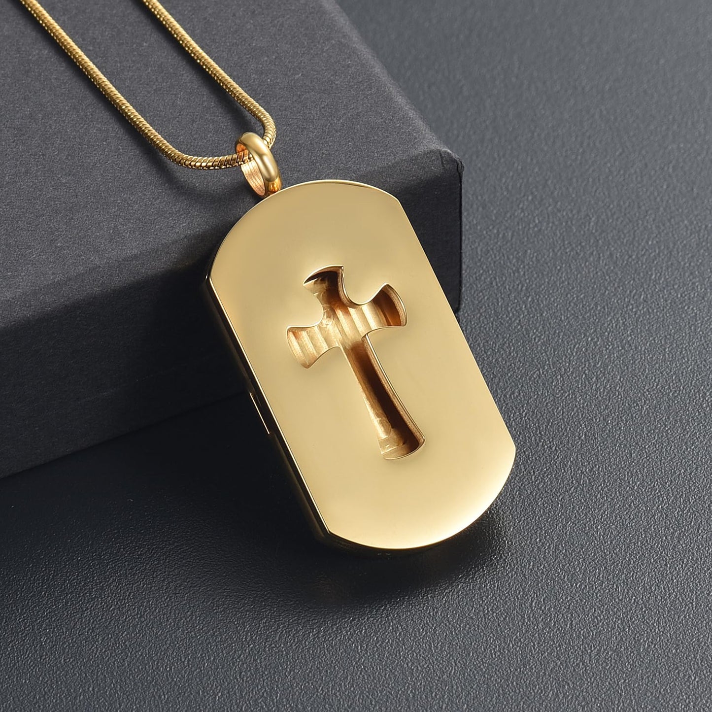 mingkejw Cross Essential Oil Diffuser Necklace Aromatherapy Pendant Locket Jewelry Stainless Steel Perfume Necklace| 22 Adjustable Chain| 12 Refill Pads| Gift Box
