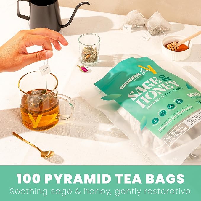 SAGE & HONEY, 100 Loose Leaf Tea Bags THE SIGNATURE OF ALBANIAN HERBS