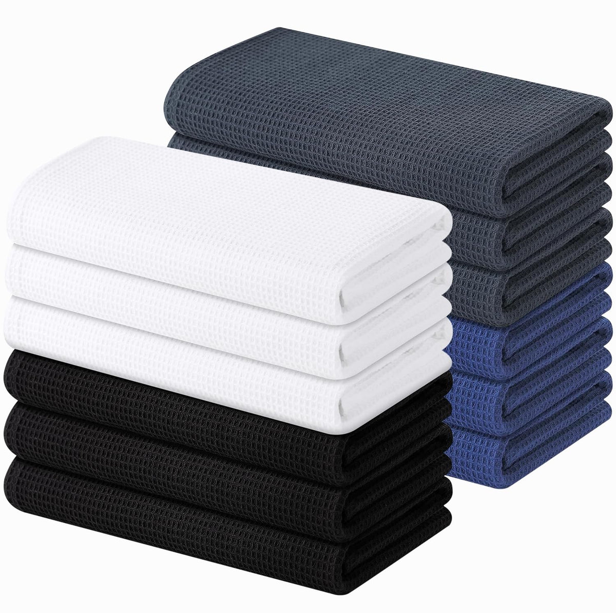 100% Cotton Waffle Weave Kitchen Towels (12 Count)
