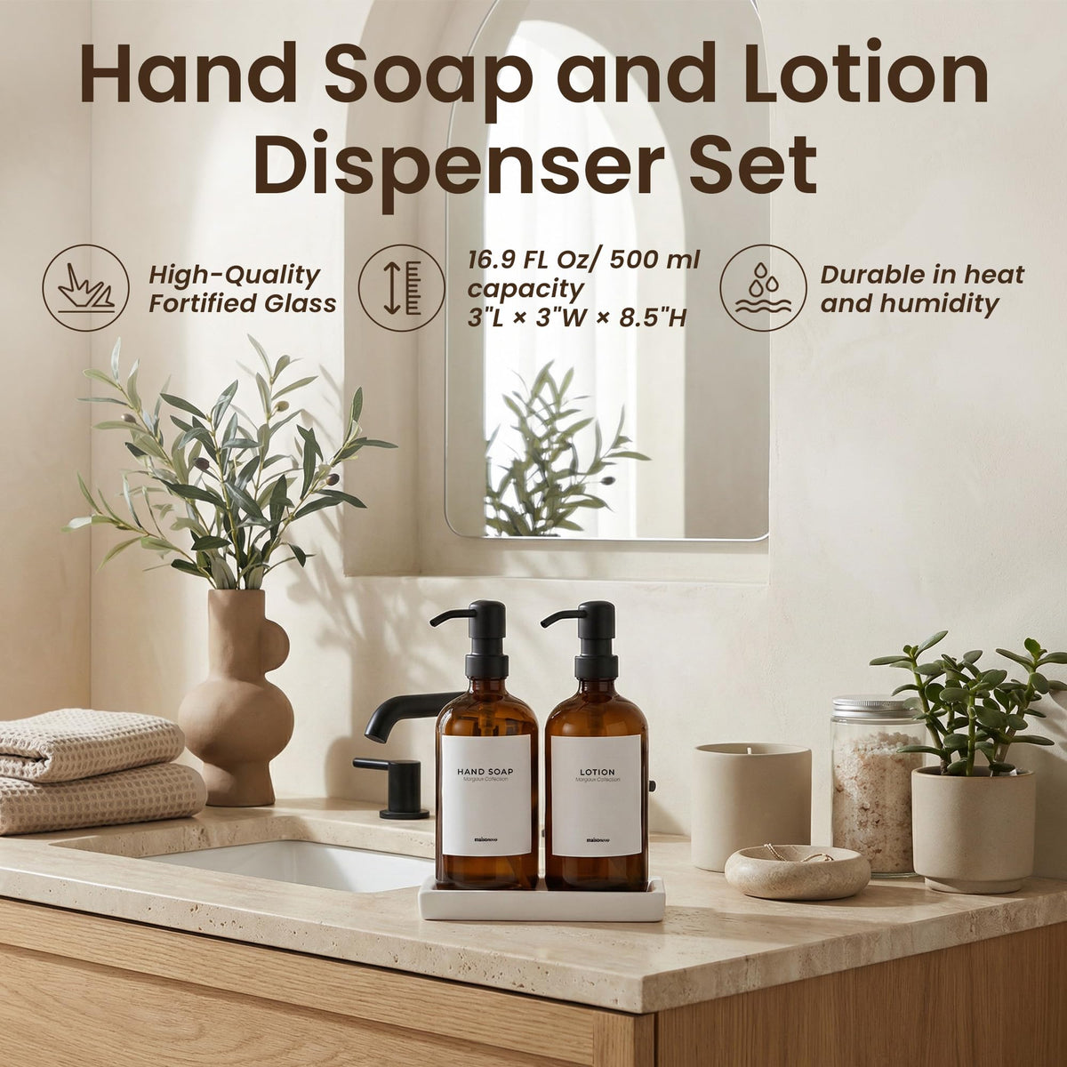 Bathroom Soap Dispenser Set (3 Count)