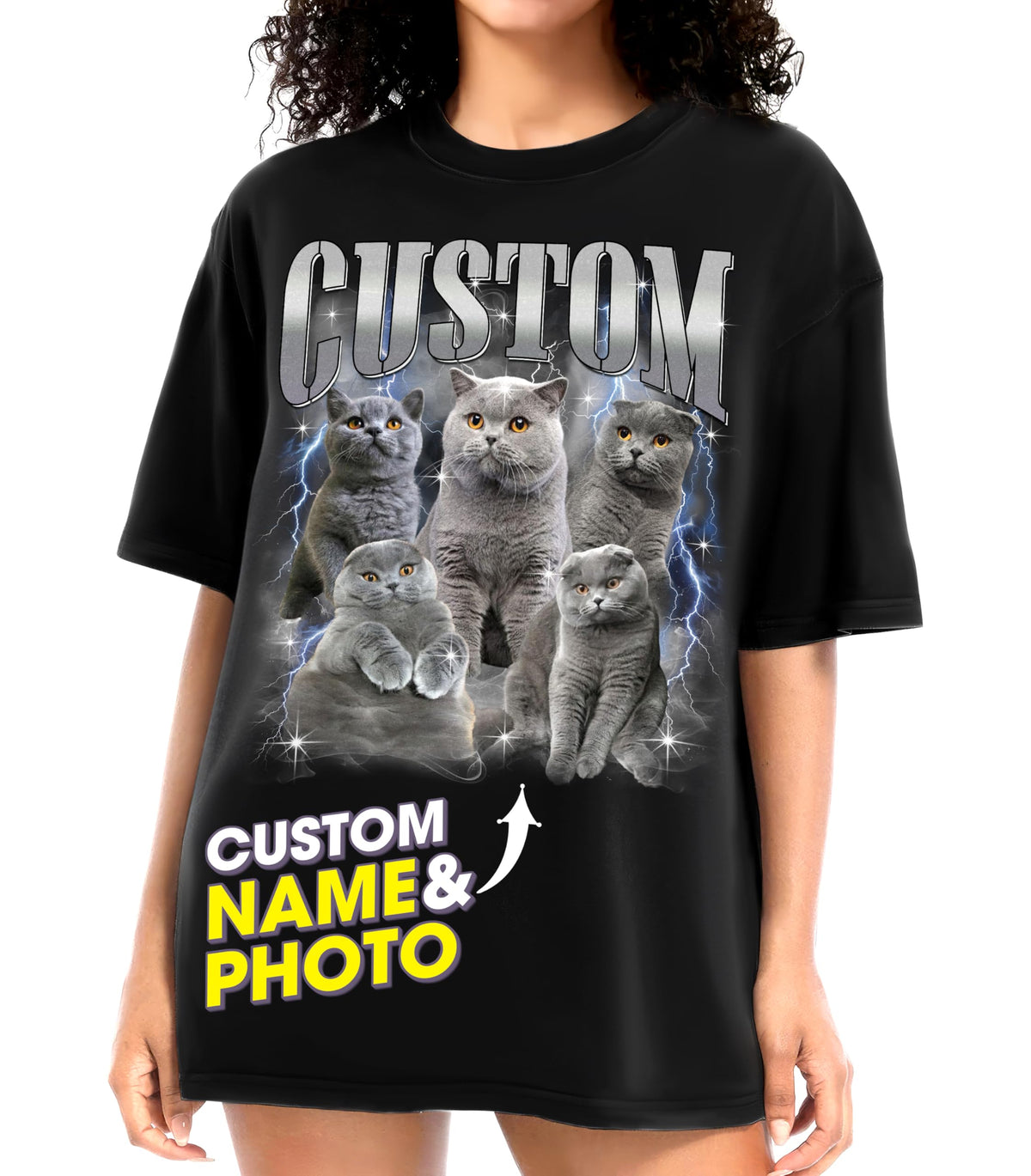 H-DEWALL Custom T Shirts Bootleg Rap Tee Shirts Custom Your Own Vintage Shirt Personalized Girlfriend Shirt Valentine Birthday Gift for Dog Cat Lovers