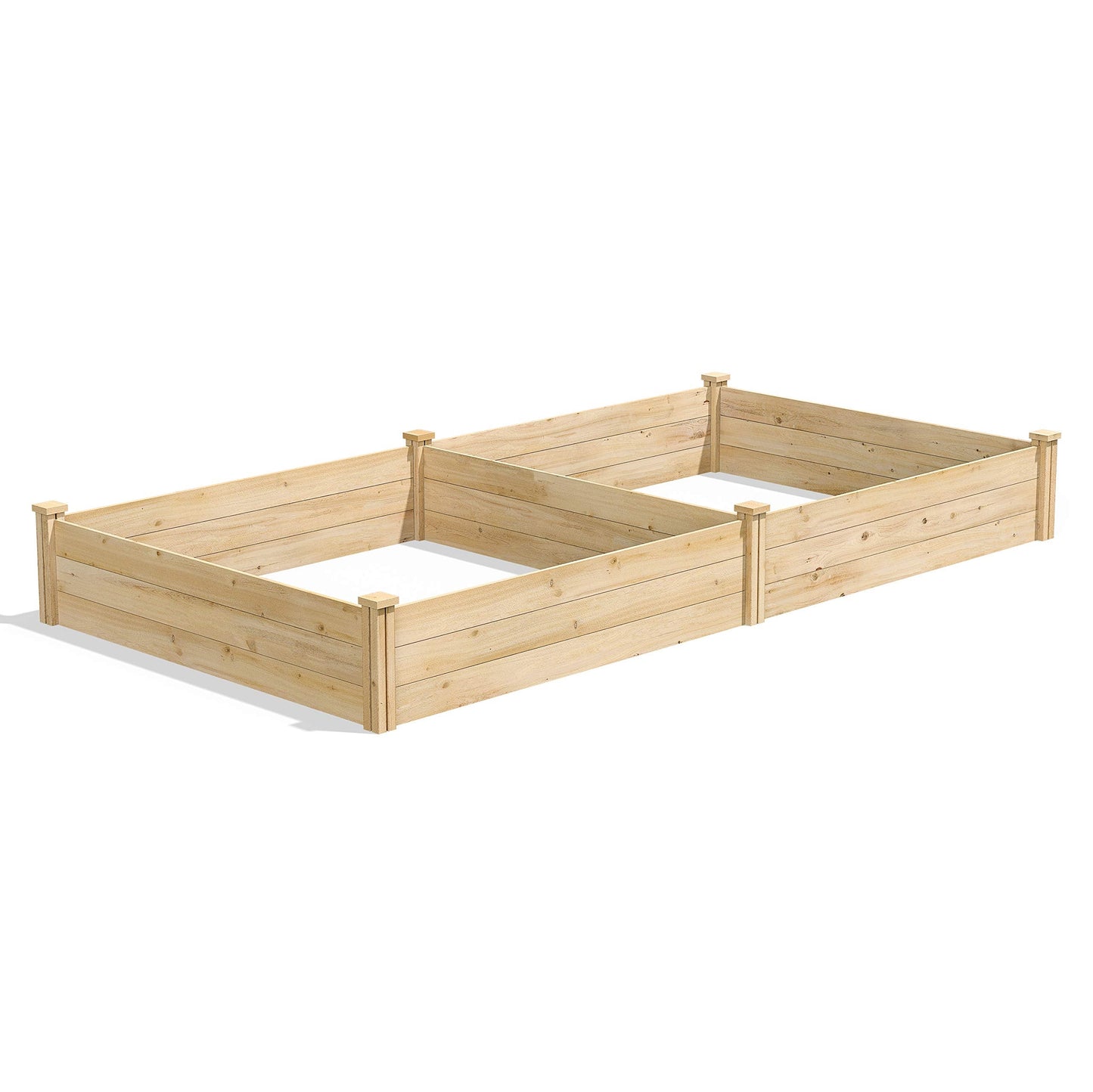 Greenes Fence Classic Cedar Raised Garden Bed, 4' x 8' x 10.5" (1/2" Thick) - Made in USA with North American Cedar