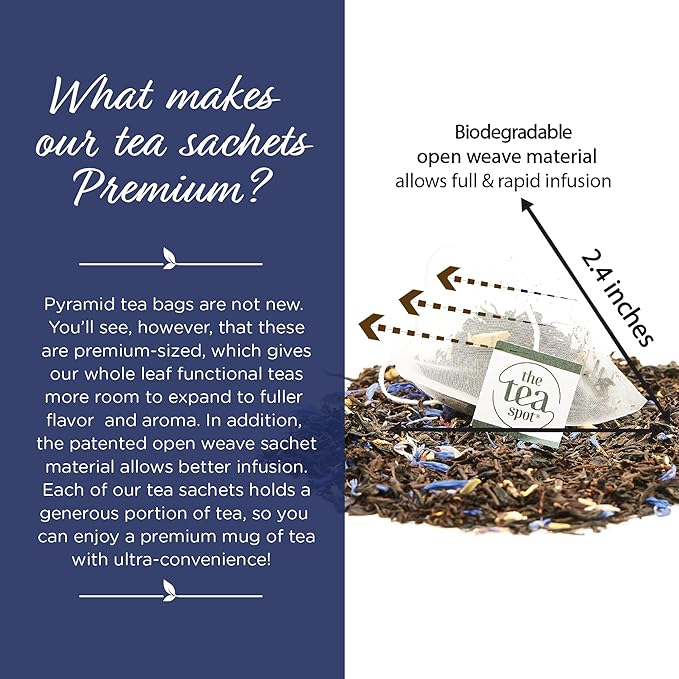 The Tea Spot Earl of Grey Black Tea with Citrus for Energy | Blend of Black Tea, Citrus Root, Mallow Flowers, Bergamot, and Vanilla Flavoring | 15 Tea Bags