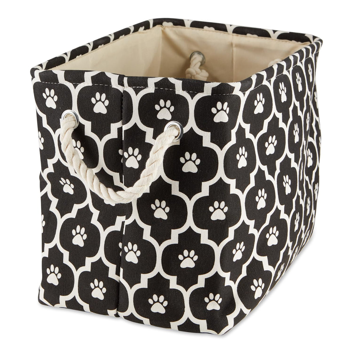 Bone Dry Pet Storage Collection Lattice Paw Print, Nautical Blue, Medium Rectangle