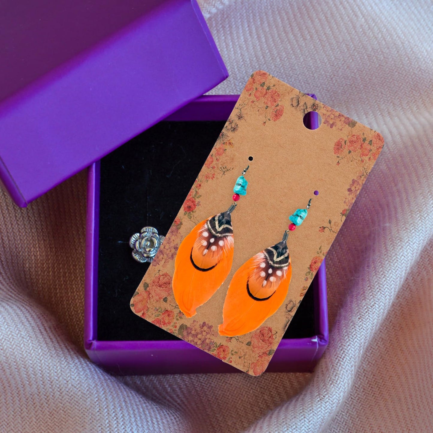 Beavorty Earring Display Cards 3.8X2.3 Inch Paper Jewelry Holder for Earrings Packaging 100Pcs Hanging Cardboard Earring Holders for Selling and Display