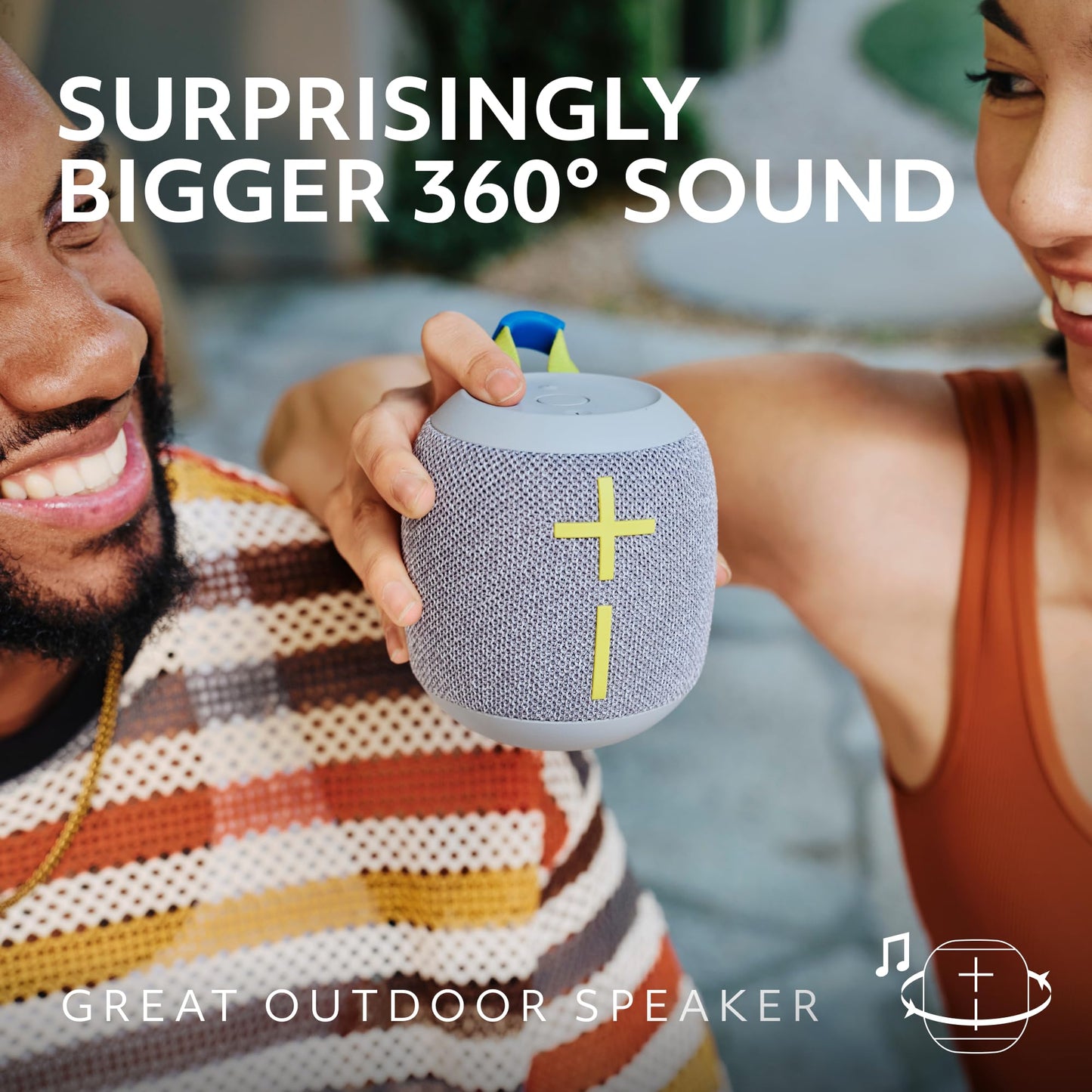 Ultimate Ears WONDERBOOM 4 Portable Waterproof Bluetooth Speaker with Big Bass and 360-Degree Sound, Dustproof Floating Speaker with 131ft (40m) Range- Black
