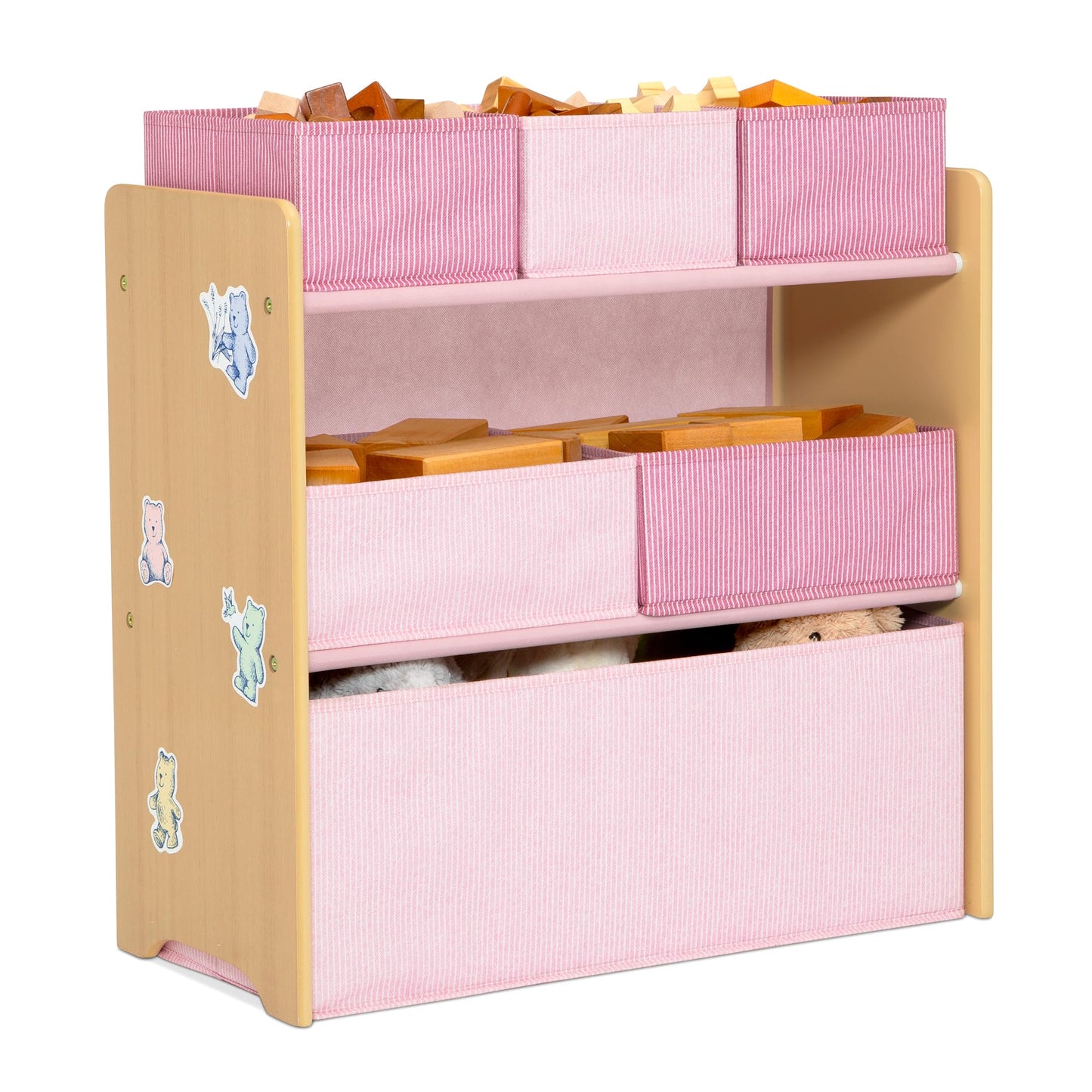 Delta Children - GapKids 6 Bin Toy Organizer - Greenguard Gold Certified, Blush Pink