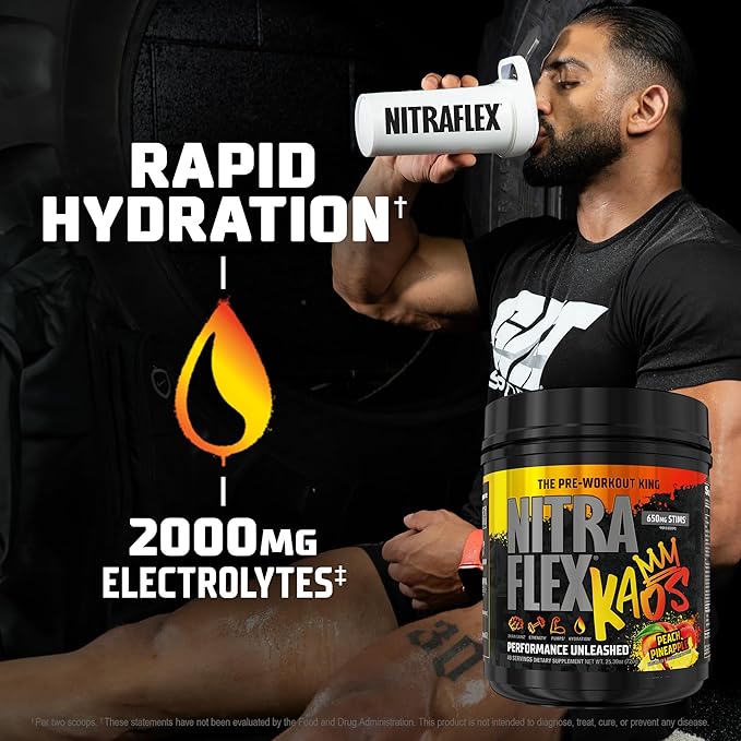 GAT SPORT Nitraflex KAOS Pre-Workout Powder (Peach Pineapple)
