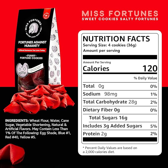 Miss Fortunes, Funny Fortune Cookies, The Two-Pack Shakur (Multi-pack of 2 Dozen Cookies) (Fortunes Against Humanity + Unlucky Dozen)
