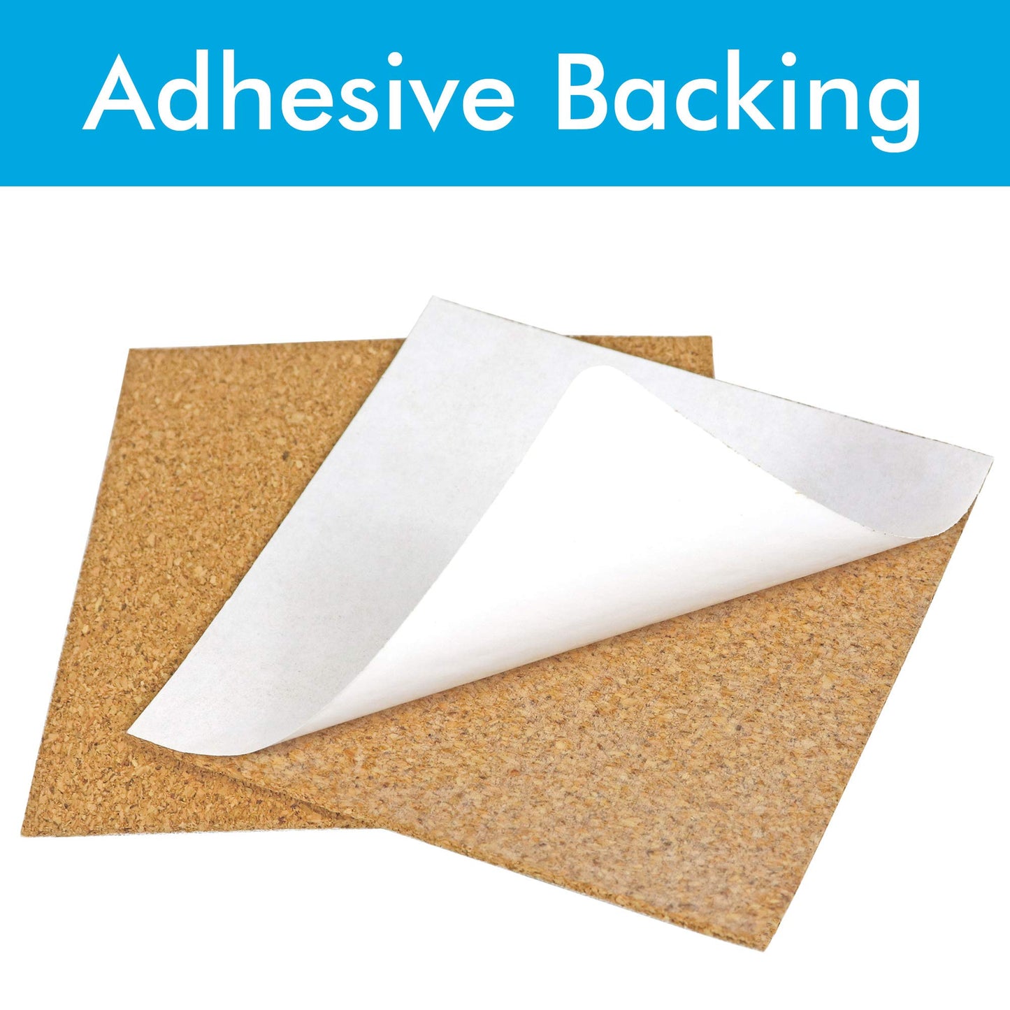 50 Pack Self-Adhesive Cork Squares 4 x 4 Inches Cork Tiles Backing Sheets for Coasters and DIY Crafts