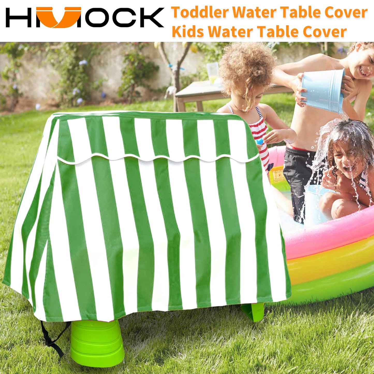 HMOCK Kids Water Table Cover, Outdoor Water Table Toys Cover for Water Table for Toddlers 1-3