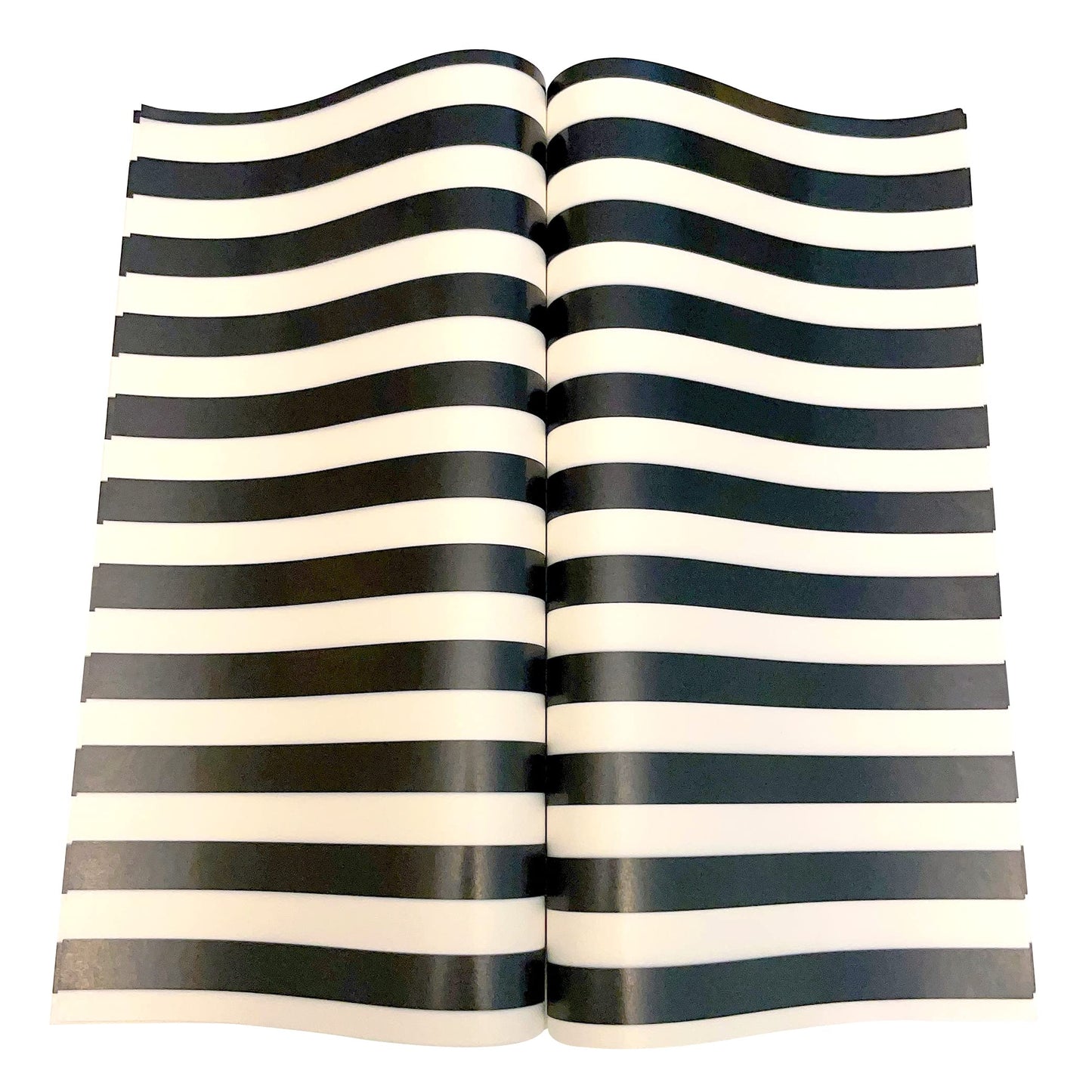 Suiwen 150 Black and White Striped Wax Paper, Food Wrap, Greaseproof, Waterproof, 25*22cm, 150 Sheets