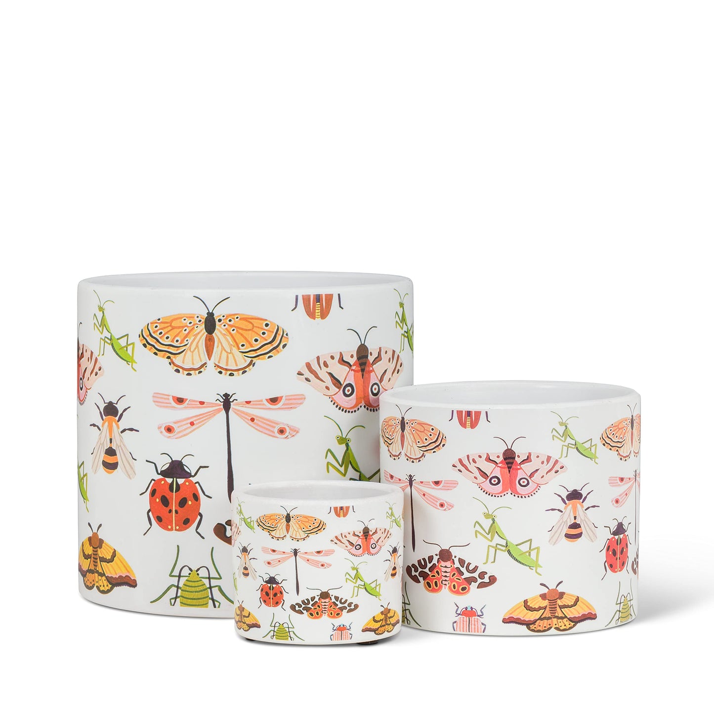 Abbott Collection Large Allover Bugs Planter-6.5" D