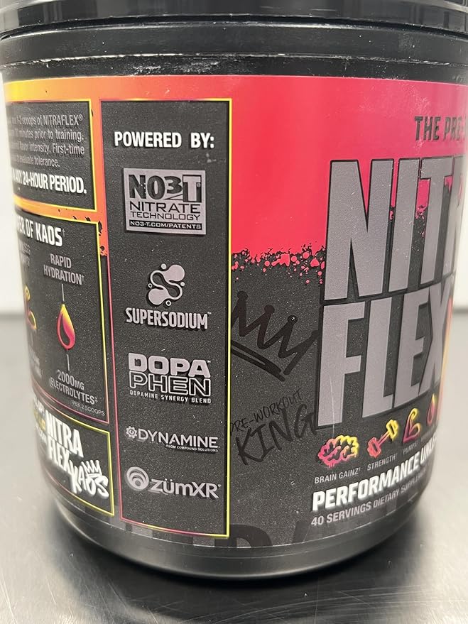 GAT SPORT Nitraflex KAOS Berry Lemonade Pre-Workout Powder,