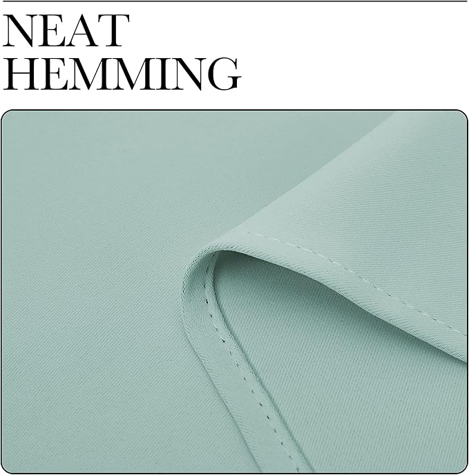 NICETOWN Bedroom Curtain Panels Blackout Draperies, Thermal Insulated Solid Grommet Blackout Curtains/Drapes (Aqua, One Pair, 34 by 72-inch)
