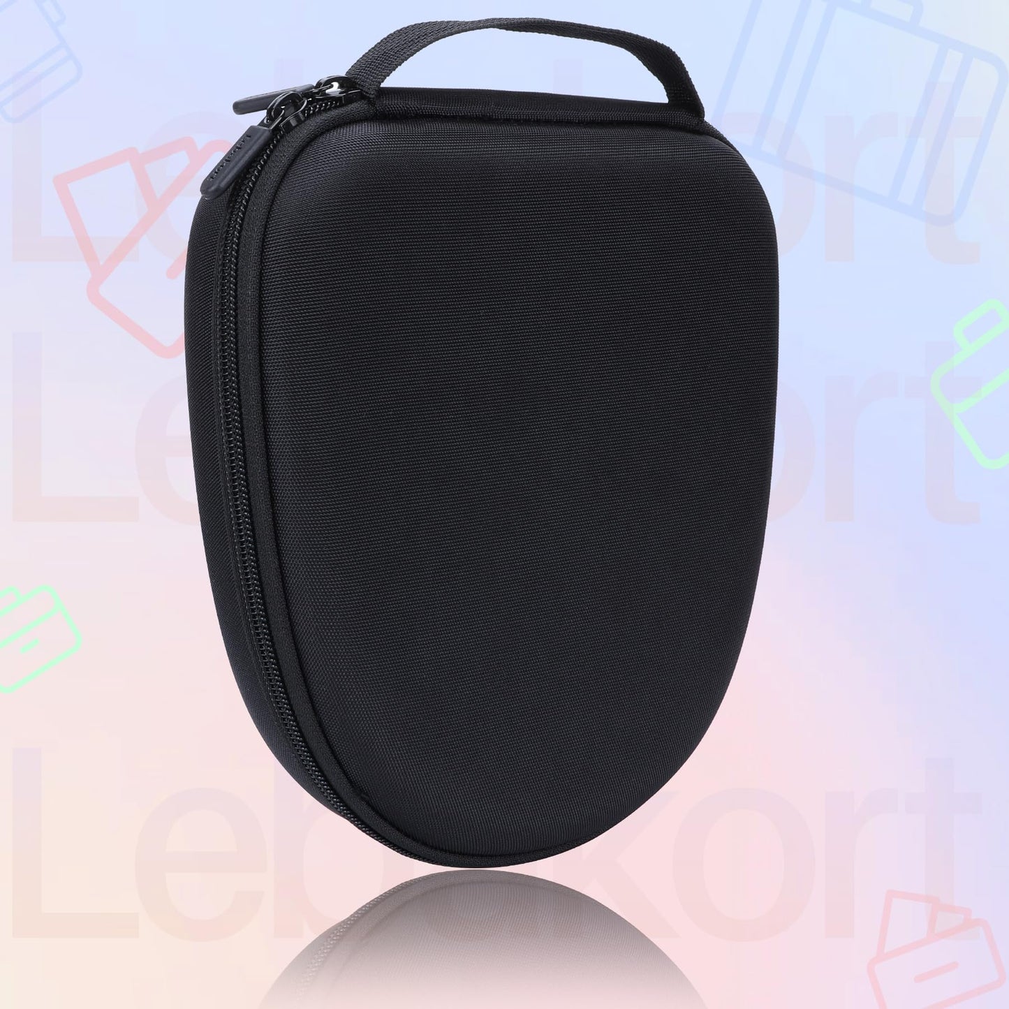 Lebakort Headphone Case Compatible with KVIDIO/TOZO/BERIBES/JLab/Raycon Over-Ear Headphones, Universal Portable Travel Organizer (Black Case)