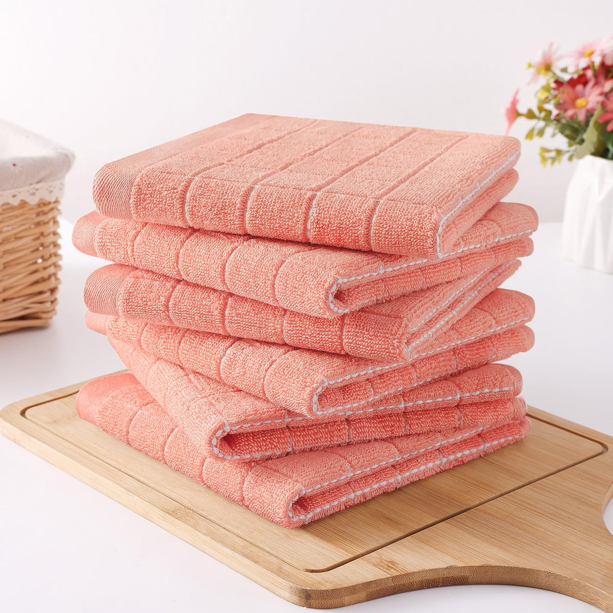 100% Cotton Terry Kitchen Dish Cloths (12 Count)