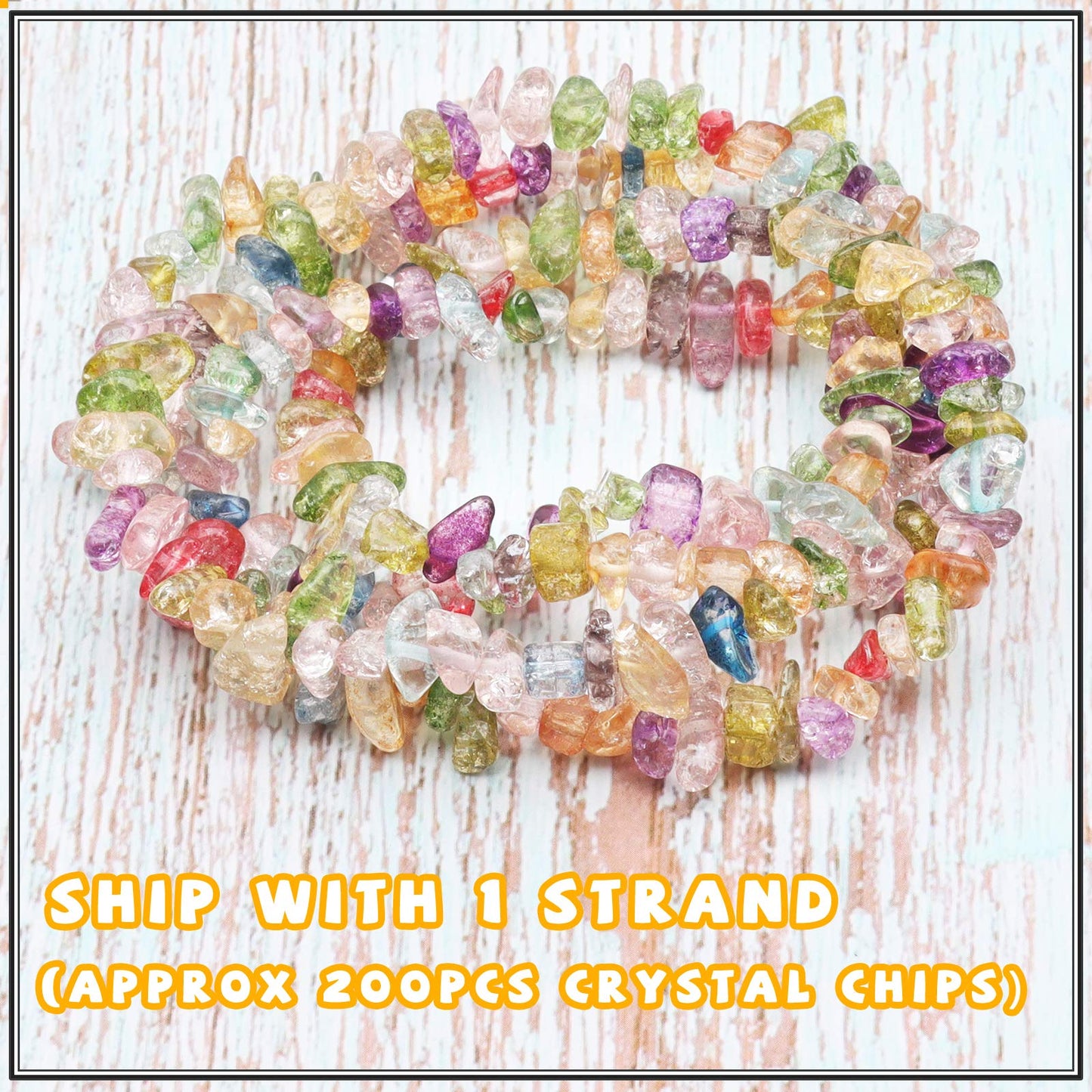 500 pcs Natural Chip Stone Beads, Colorful Crystal 5-8 mm Irregular Gemstones Healing Crystal Loose Rocks Bead Hole Drilled for Jewelry Making Bracelet