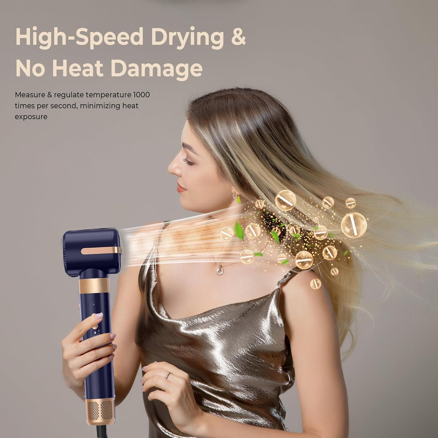7 in ONE Hair Dryer Brush, Powerful Blow Dryer Brush with Auto- Wrap Curler, Detachable Fast Drying, Volumizing, Curling, Straightening, Ionic Hair Dryer with Diffuser, Hair Styling Tools 100-120V
