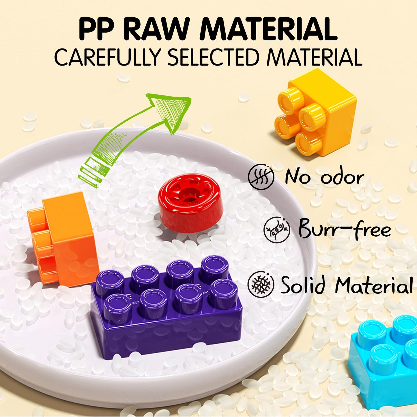 DIYBee 200 Pcs Building Blocks for Toddlers 1-3 & Up – STEM Toy Building Set with Storage Box, Mega Interlocking Building Blocks for Kids Boys & Girls, 20+ Creative Builds Educational Toy
