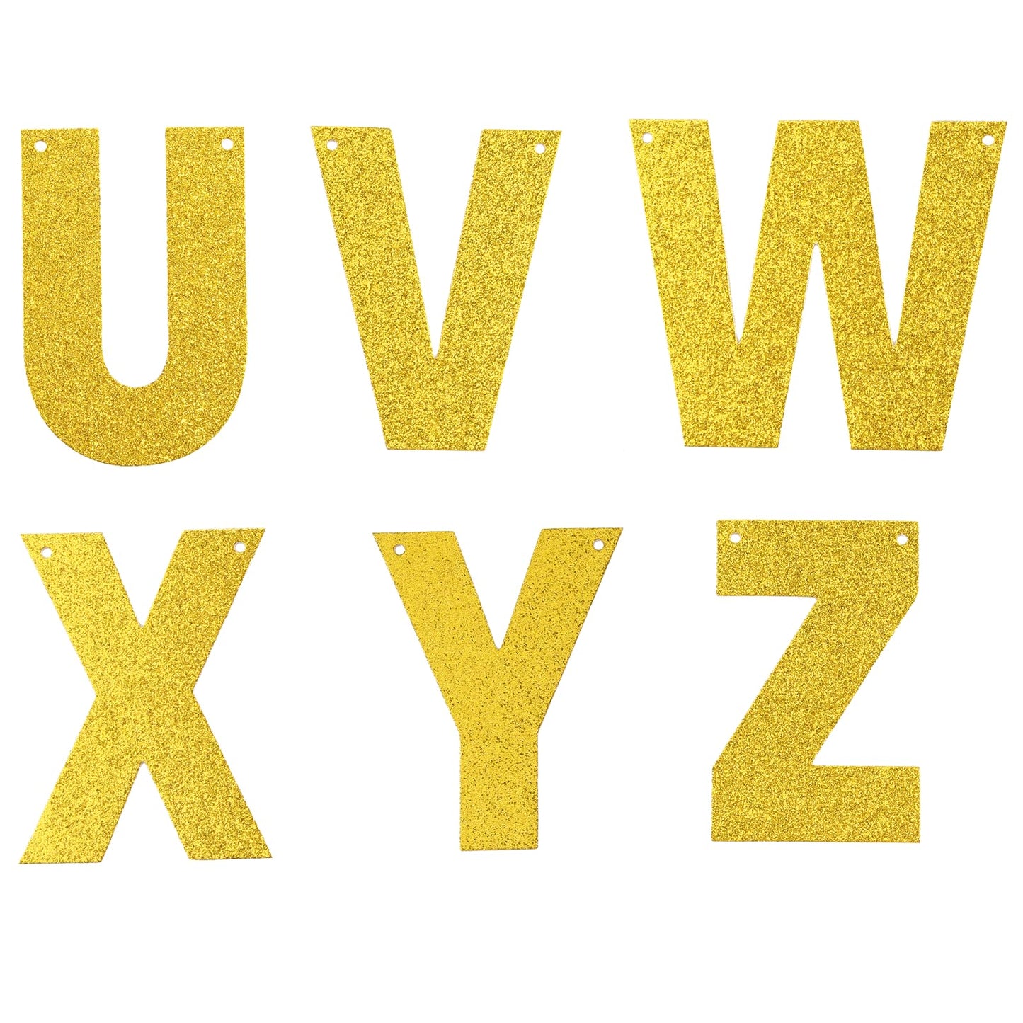 COLFULINE DIY Customizable Glitter Letter Banner Kit, 107 PCS Gold Letters and Numbers with Rope & Threading Tool, Reusable Glitter Cardstock Sign for Birthday, Wedding, Baby Shower Decoration