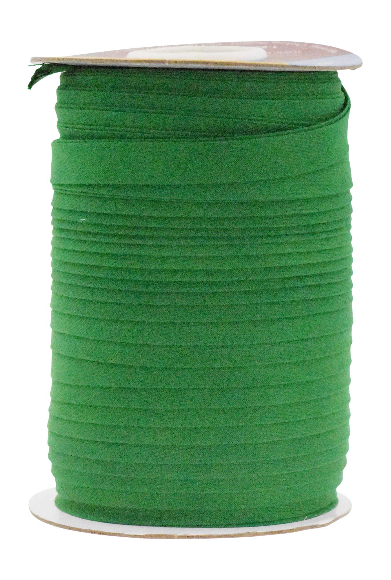 Mandala Crafts 55 Yards 1/2 Inch Green Double Fold Bias Tape for Sewing - Bias Binding Tape for Quilting Binding, Hemming, Seam, and Fabric Piping